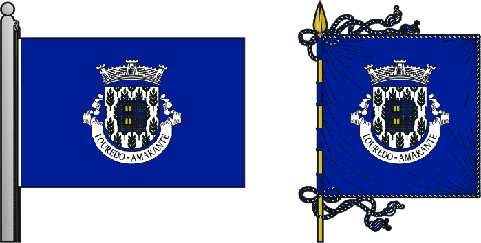 Bandeira e estandarte da freguesia de Louredo - Louredo civil parish, flag and banner Bandeira e estandarte da freguesia de Louredo - Louredo civil parish, flag and banner