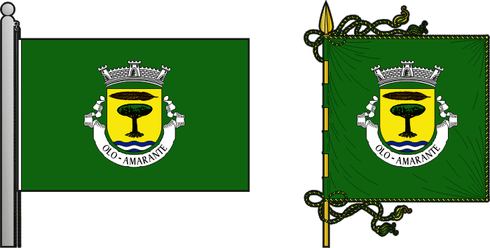 Bandeira e estandarte da antiga freguesia de Olo - Olo former civil parish, flag and banner Bandeira e estandarte da antiga freguesia de Olo - Olo former civil parish, flag and banner