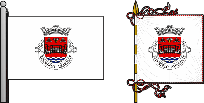 Bandeira e estandarte da freguesia de Rebordelo - Rebordelo civil parish, flag and banner Bandeira e estandarte da freguesia de Rebordelo - Rebordelo civil parish, flag and banner