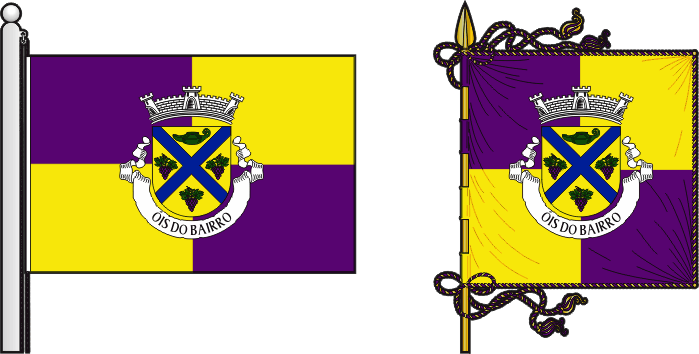 Bandeira e estandarte da antiga freguesia de Óis do Bairro - Óis do Bairro former civil parish, flag and banner Bandeira e estandarte da antiga freguesia de Óis do Bairro - Óis do Bairro former civil parish, flag and banner