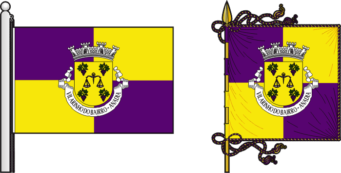Bandeira e estandarte da freguesia de Vilarinho do Bairro - Vilarinho do Bairro civil parish, flag and banner Bandeira e estandarte da freguesia de Vilarinho do Bairro - Vilarinho do Bairro civil parish, flag and banner