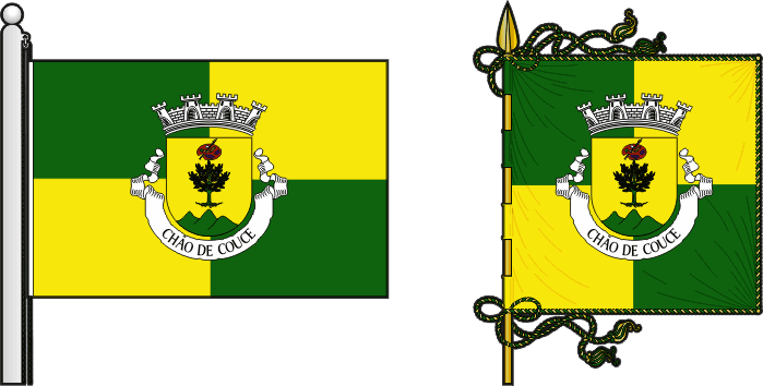 Bandeira e estandarte da freguesia de Chão de Couce - Chão de Couce civil parish, flag and banner Bandeira e estandarte da freguesia de Chão de Couce - Chão de Couce civil parish, flag and banner
