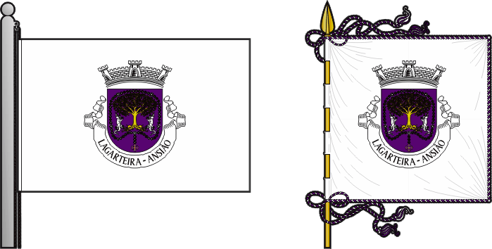 Bandeira e estandarte da antiga freguesia de Lagarteira - Lagarteira former civil parish, flag and banner