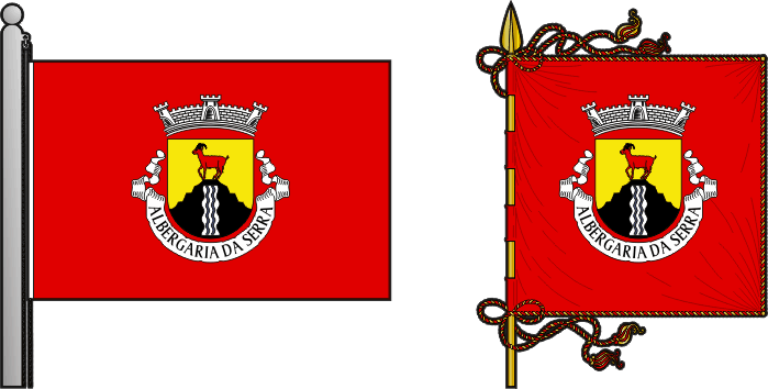 Bandeira e estandarte da antiga freguesia de Albergaria da Serra - Albergaria da Serra former civil parish, flag and banner Bandeira e estandarte da antiga freguesia de Albergaria da Serra - Albergaria da Serra former civil parish, flag and banner