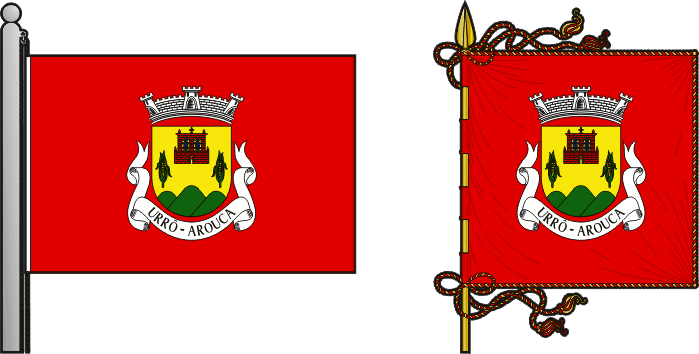 Bandeira e estandarte da freguesia de Urrô - Urrô civil parish, flag and banner Bandeira e estandarte da freguesia de Urrô - Urrô civil parish, flag and banner
