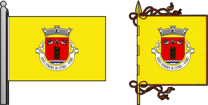 Bandeira e estandarte da antiga freguesia de Nossa Senhora de Fátima - Nossa Senhora de Fátima former civil parish, flag and banner