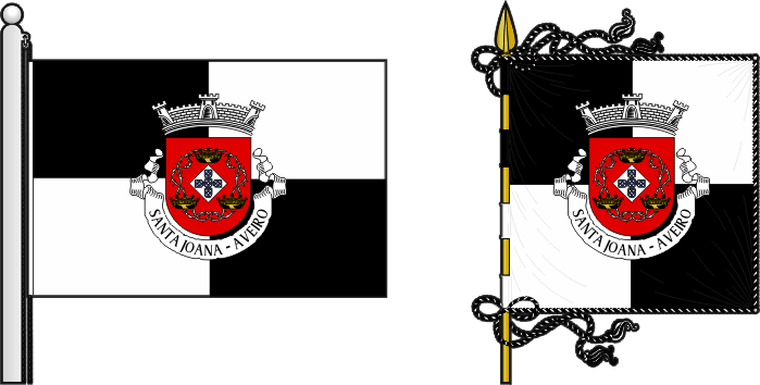 Bandeira e estandarte da freguesia de Santa Joana - Santa Joana civil parish, flag and banner