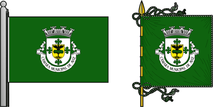 Bandeira e estandarte do município de Avis - Avis Municipality flag and banner Bandeira e estandarte do município de Avis - Avis Municipality flag and banner