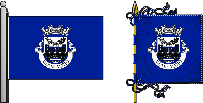Bandeira e estandarte do Município de Alvito - Alvito municipal flag and banner Bandeira e estandarte do Município de Alvito - Alvito municipal flag and banner