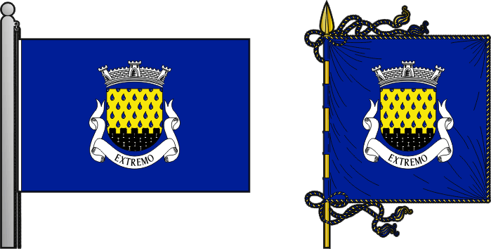 Bandeira e estandarte da antiga freguesia de Extremo - Extremo former civil parish, flag and banner Bandeira e estandarte da antiga freguesia de Extremo - Extremo former civil parish, flag and banner
