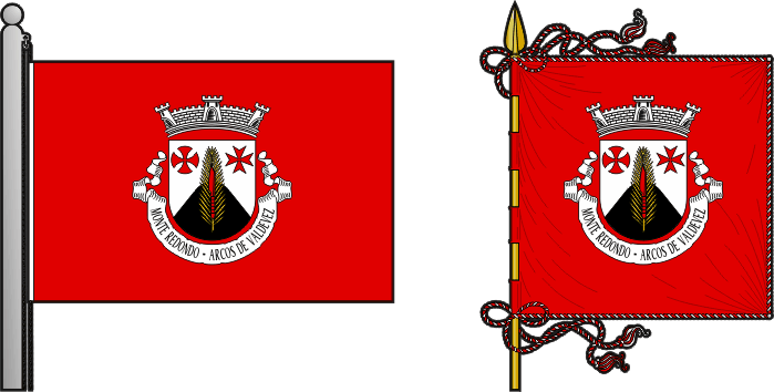 Bandeira e estandarte da freguesia de Monte Redondo - Monte Redondo civil parish, flag and banner Bandeira e estandarte da freguesia de Monte Redondo - Monte Redondo civil parish, flag and banner
