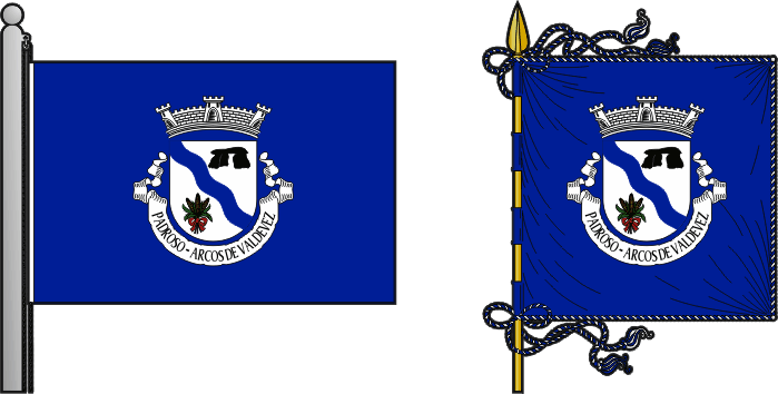 Bandeira e estandarte da freguesia de Padroso - Padroso civil parish, flag and banner Bandeira e estandarte da freguesia de Padroso - Padroso civil parish, flag and banner