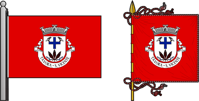 Bandeira e estandarte da antiga freguesia de Távora (São Vicente) - Távora (São Vicente) former civil parish, flag and banner Bandeira e estandarte da antiga freguesia de Távora (São Vicente) - Távora (São Vicente) former civil parish, flag and banner