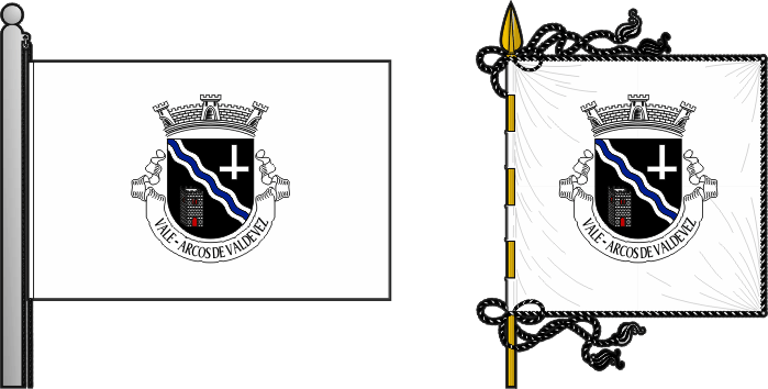 Bandeira e estandarte da freguesia de Vale - Vale civil parish, flag and banner Bandeira e estandarte da freguesia de Vale - Vale civil parish, flag and banner