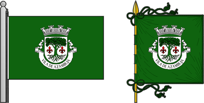 Bandeira e estandarte do Município de Azambuja - Azambuja municipal flag and banner Bandeira e estandarte do Município de Azambuja - Azambuja municipal flag and banner