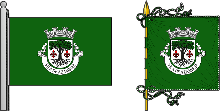 Bandeira e estandarte do Município de Azambuja - Azambuja municipal flag and banner Bandeira e estandarte do Município de Azambuja - Azambuja municipal flag and banner