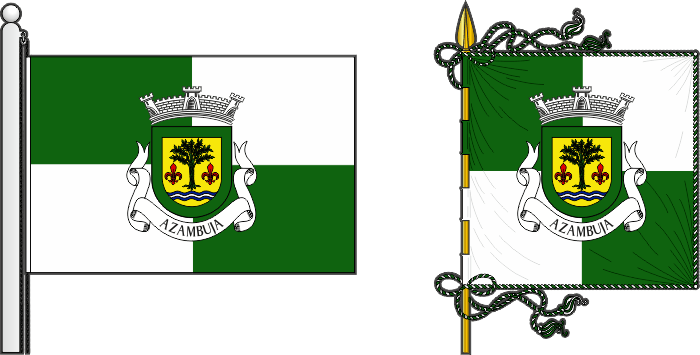 Bandeira e estandarte da freguesia de Azambuja - Azambuja civil parish, flag and banner Bandeira e estandarte da freguesia de Azambuja - Azambuja civil parish, flag and banner