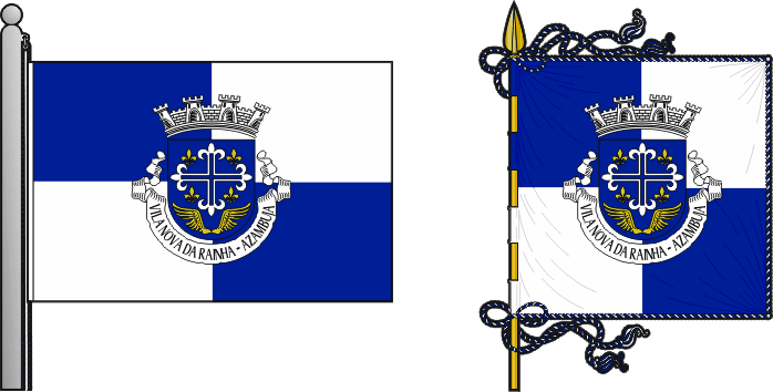 Bandeira e estandarte da freguesia de Vila Nova da Rainha - Vila Nova da Rainha civil parish, flag and banner Bandeira e estandarte da freguesia de Vila Nova da Rainha - Vila Nova da Rainha civil parish, flag and banner