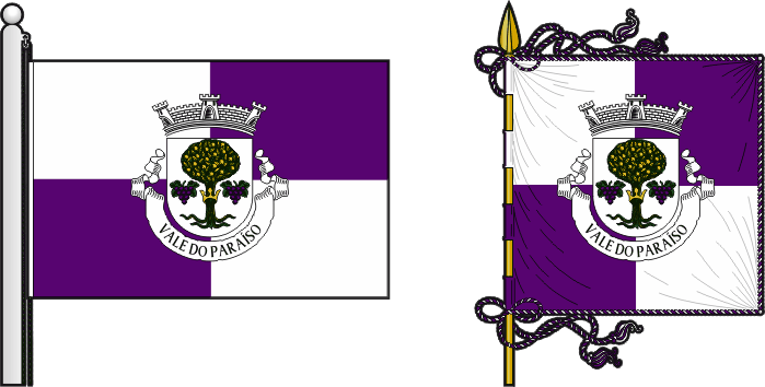 Bandeira e estandarte da freguesia de Vale do Paraíso - Vale do Paraíso civil parish, flag and banner Bandeira e estandarte da freguesia de Vale do Paraíso - Vale do Paraíso civil parish, flag and banner