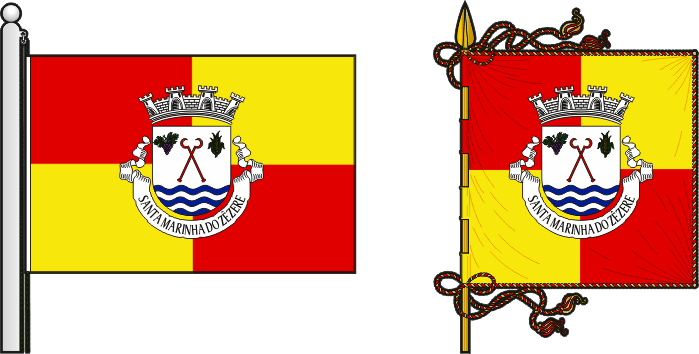 Bandeira e estandarte da freguesia de Santa Marinha do Zêzere - Santa Marinha do Zêzere civil parish, flag and banner Bandeira e estandarte da freguesia de Santa Marinha do Zêzere - Santa Marinha do Zêzere civil parish, flag and banner