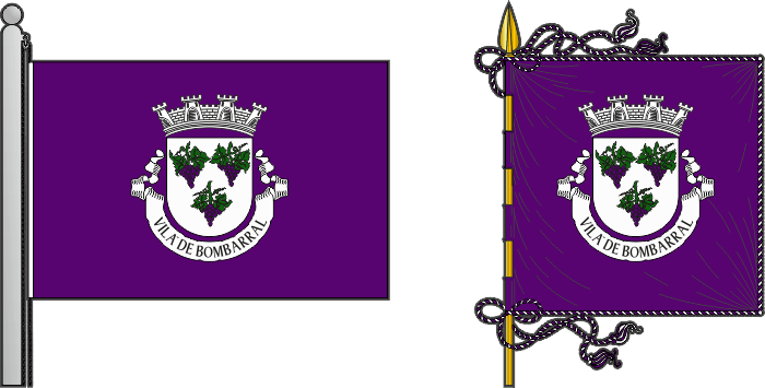 Bandeira e estandarte do Município de Bombarral - Bombarral municipal flag and banner Bandeira e estandarte do Município de Bombarral - Bombarral municipal flag and banner