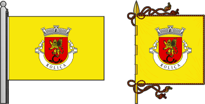 Bandeira e estandarte da freguesia de Roliça - Roliça civil parish, flag and banner Bandeira e estandarte da freguesia de Roliça - Roliça civil parish, flag and banner