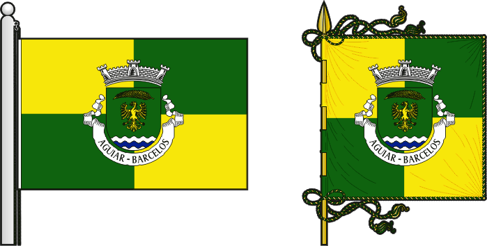 Bandeira e estandarte da antiga freguesia de Aguiar - Aguiar former civil parish, flag and banner Bandeira e estandarte da antiga freguesia de Aguiar - Aguiar former civil parish, flag and banner