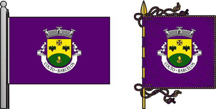 Bandeira e estandarte da antiga freguesia de Couto - Couto former civil parish, flag and banner Bandeira e estandarte da antiga freguesia de Couto - Couto former civil parish, flag and banner