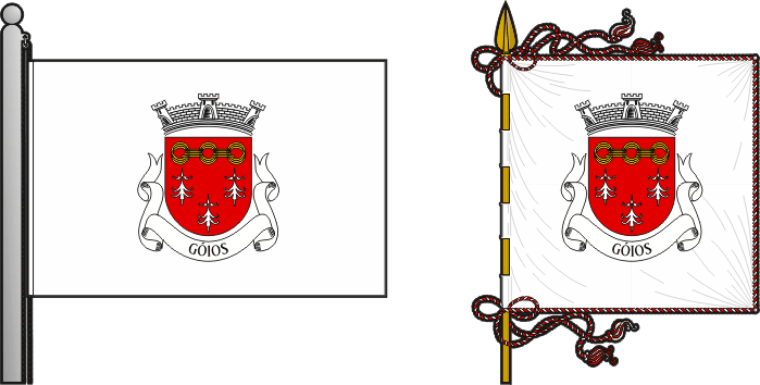 Bandeira e estandarte da antiga freguesia de Góios - Góios former civil parish, flag and banner Bandeira e estandarte da antiga freguesia de Góios - Góios former civil parish, flag and banner