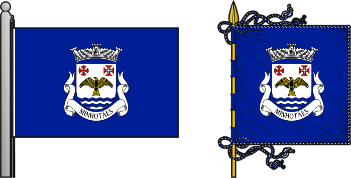 Bandeira e estandarte da antiga freguesia de Minhotães - Minhotães former civil parish, flag and banner Bandeira e estandarte da antiga freguesia de Minhotães - Minhotães former civil parish, flag and banner