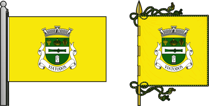 Bandeira e estandarte da antiga freguesia de Viatodos - Viatodos former civil parish, flag and banner Bandeira e estandarte da antiga freguesia de Viatodos - Viatodos former civil parish, flag and banner