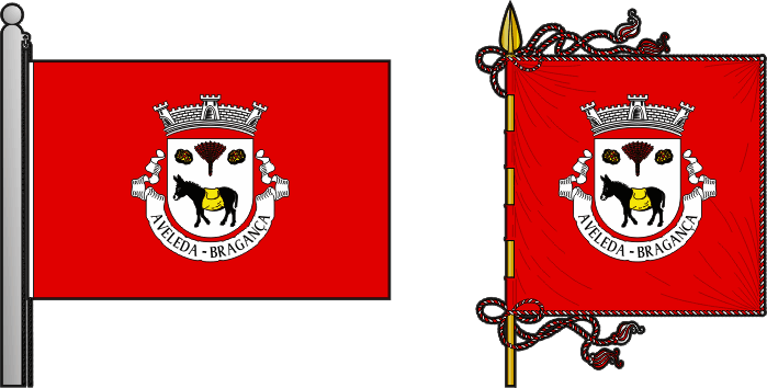 Bandeira e estandarte da antiga freguesia de Aveleda - Aveleda former civil parish, flag and banner Bandeira e estandarte da antiga freguesia de Aveleda - Aveleda former civil parish, flag and banner