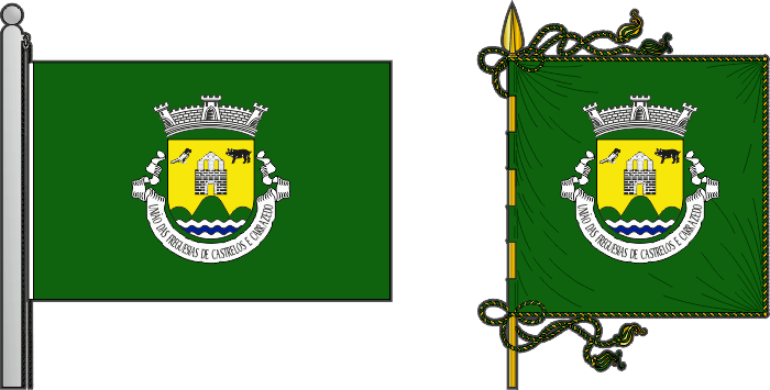 Bandeira e estandarte da União das freguesias de Castrelos e Carrazedo - Castrelos and Carrazedo civil parish union, flag and banner Bandeira e estandarte da União das freguesias de Castrelos e Carrazedo - Castrelos and Carrazedo civil parish union, flag and banner
