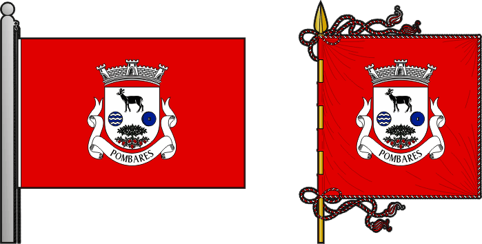 Bandeira e estandarte da antiga freguesia de Pombares - Pombares former civil parish, flag and banner Bandeira e estandarte da antiga freguesia de Pombares - Pombares former civil parish, flag and banner
