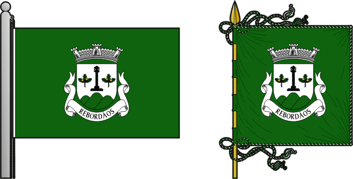 Bandeira e estandarte da freguesia de Rebordãos - Rebordãos civil parish, flag and banner Bandeira e estandarte da freguesia de Rebordãos - Rebordãos civil parish, flag and banner