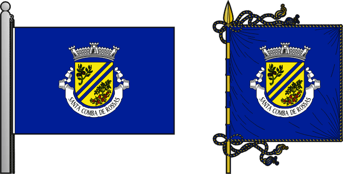 Bandeira e estandarte da freguesia de Santa Comba de Rossas - Santa Comba de Rossas civil parish, flag and banner Bandeira e estandarte da freguesia de Santa Comba de Rossas - Santa Comba de Rossas civil parish, flag and banner