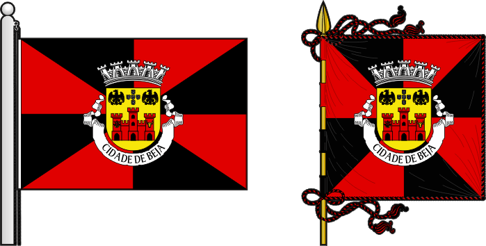 Segunda proposta para a bandeira e estandarte do município de Beja - Beja municipal flag and banner, second proposal Segunda proposta para a bandeira e estandarte do município de Beja - Beja municipal flag and banner, second proposal
