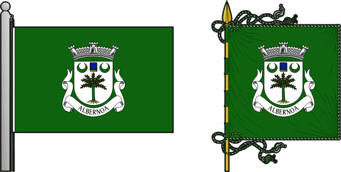 Bandeira e estandarte da antiga freguesia de Albernoa - Albernoa former civil parish, flag and banner