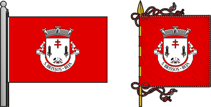Bandeira e estandarte da antiga freguesia de São Brissos - São Brissos former civil parish, flag and banner Bandeira e estandarte da antiga freguesia de São Brissos - São Brissos former civil parish, flag and banner