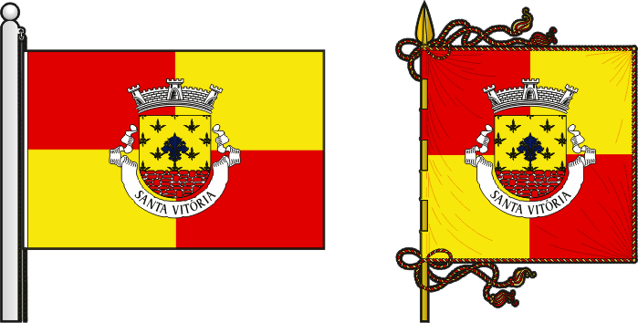 Bandeira e estandarte da antiga freguesia de Santa Vitória - Santa Vitória former civil parish, flag and banner Bandeira e estandarte da antiga freguesia de Santa Vitória - Santa Vitória former civil parish, flag and banner