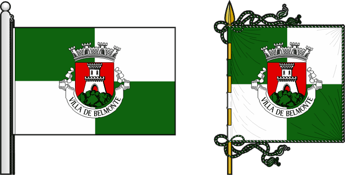 Bandeira e estandarte do Município de Belmonte - Belmonte municipal flag and banner Bandeira e estandarte do Município de Belmonte - Belmonte municipal flag and banner