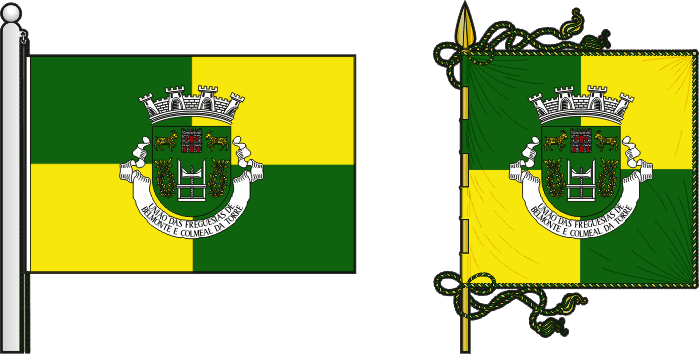 Bandeira e estandarte da União das freguesias de Belmonte e Colmeal da Torre - Belmonte and Colmeal da Torre civil parishes union flag and banner Bandeira e estandarte da União das freguesias de Belmonte e Colmeal da Torre - Belmonte and Colmeal da Torre civil parishes union flag and banner