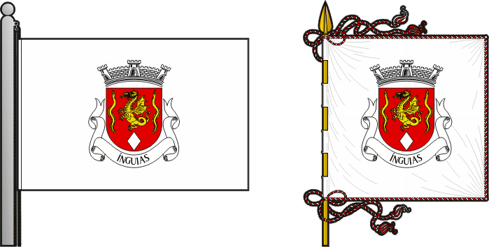 Bandeira e estandarte da freguesia de Ínguias - Ínguias civil parish, flag and banner Bandeira e estandarte da freguesia de Ínguias - Ínguias civil parish, flag and banner