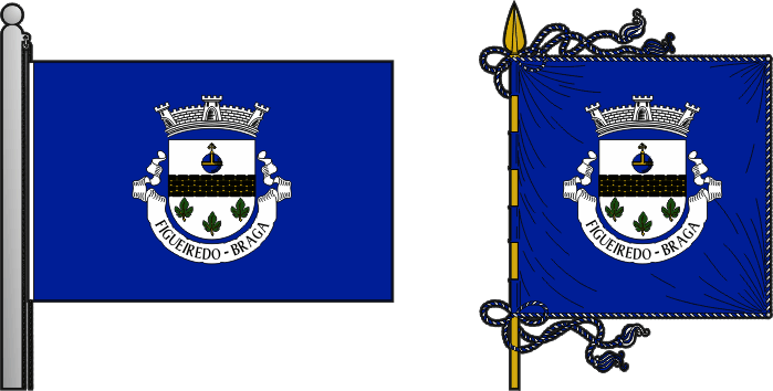 Bandeira e estandarte da freguesia de Figueiredo - Figueiredo civil parish, flag and banner Bandeira e estandarte da freguesia de Figueiredo - Figueiredo civil parish, flag and banner