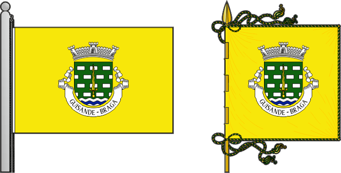Bandeira e estandarte da antiga freguesia de Guisande - Guisande former civil parish, flag and banner Bandeira e estandarte da antiga freguesia de Guisande - Guisande former civil parish, flag and banner
