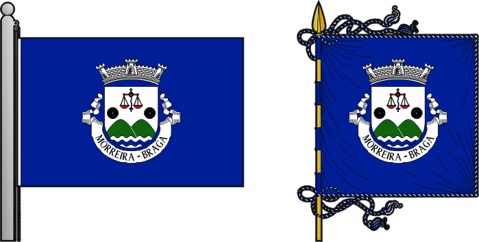 Bandeira e estandarte da antiga freguesia de Morreira - Morreira former civil parish, flag and banner Bandeira e estandarte da antiga freguesia de Morreira - Morreira former civil parish, flag and banner