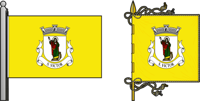 Bandeira e estandarte da freguesia de Braga (São Victor) - Braga (São Victor) civil parish, flag and banner Bandeira e estandarte da freguesia de Braga (São Victor) - Braga (São Victor) civil parish, flag and banner