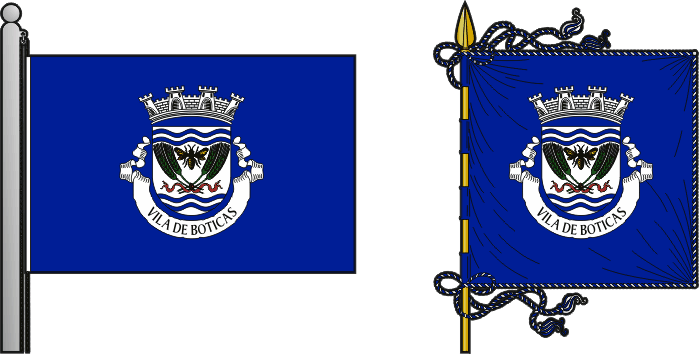 Bandeira e estandarte do Município de Boticas - Boticas municipal flag and banner Bandeira e estandarte do Município de Boticas - Boticas municipal flag and banner