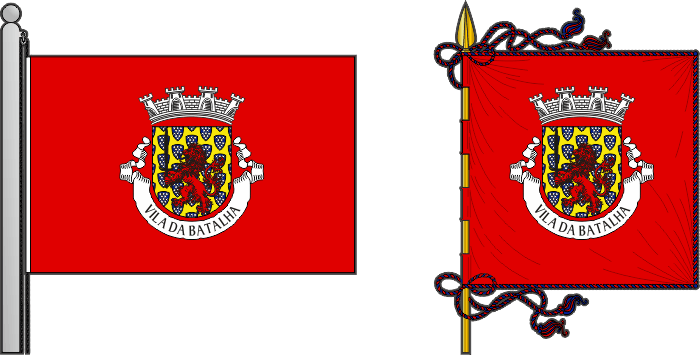 Primeira proposta para a bandeira e estandarte do Município da Batalha - Batalha municipal flag and banner, first proposal Primeira proposta para a bandeira e estandarte do Município da Batalha - Batalha municipal flag and banner, first proposal