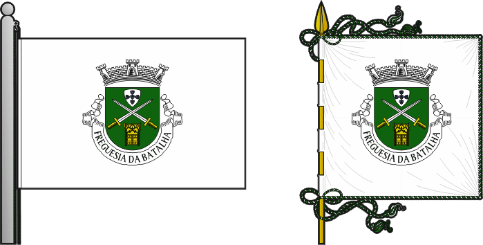 Bandeira e estandarte da freguesia da Batalha - Batalha civil parish, flag and banner Bandeira e estandarte da freguesia da Batalha - Batalha civil parish, flag and banner